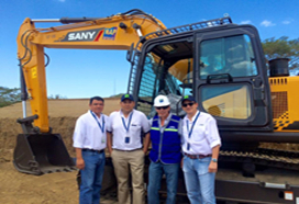 Excavadora SANY SY215C entregada a NAP Ingenieros, S.A. de Nicaragua