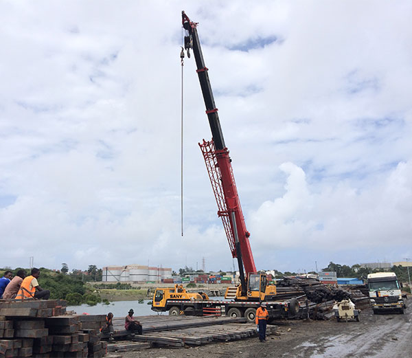  SANY 50t grues mobiles utilisée au Kenya Port de Mombasa